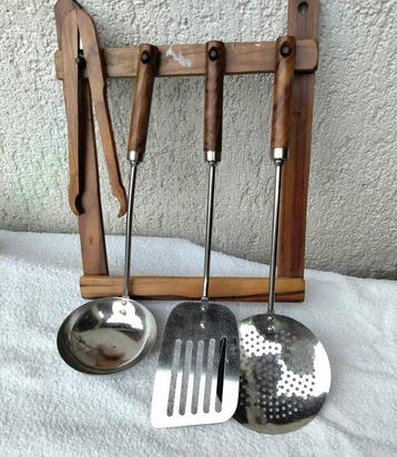Themacollectie - Set keukengerei in olijfhout