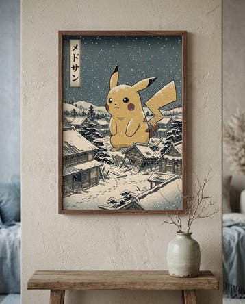 MEDSAN - Lost Giant Pikachu () - Hand Signed, Antiek en Kunst