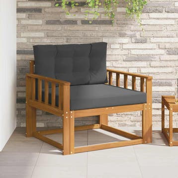 vidaXL Buiten Midden Sofa Naturel, Verzenden