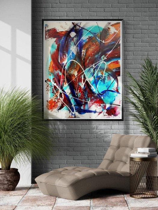 Luc Mora - l algue bleue - XXL, Antiquités & Art, Art | Objets design