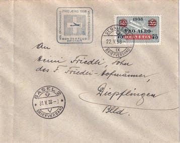 Zwitserland - Luchtpostenveloppen, Postzegels en Munten, Gestempeld