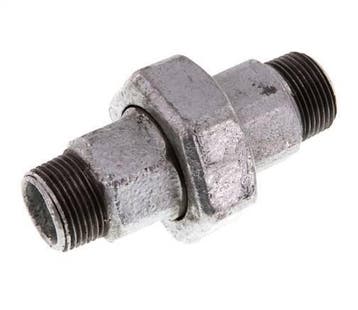 R 3/4 Fonte zinguée Embout double 3 pièces à étanchéité, Verzenden