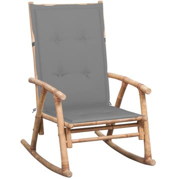 vidaXL Schommelstoel met kussen bamboe, Tuin en Terras, Verzenden, Nieuw