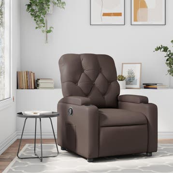 Fauteuil met bekerhouders | OP = OP, spotprijs!, Overige materialen, 125 tot 150 cm, Verzenden, Zo goed als nieuw