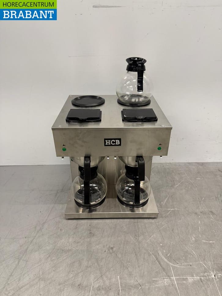 RVS HCB Dubbele Koffiezetapparaat Koffiemachine 2 x 1,8, Zakelijke goederen, Horeca | Keukenapparatuur, Ophalen of Verzenden