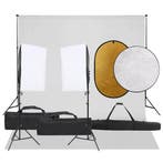 vidaXL Fotostudioset met verlichtingsset, achtergrond en, Audio, Tv en Foto, Fotografie | Fotostudio en Toebehoren, Verzenden