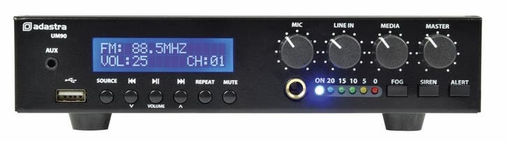 Adastra UM90 100v Versterker Met Bluetooth En USB/SD/FM, Audio, Tv en Foto, Luidsprekerboxen