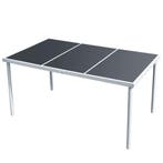 vidaXL Tuintafel 150x90x74 cm staal zwart, Tuin en Terras, Verzenden, Nieuw