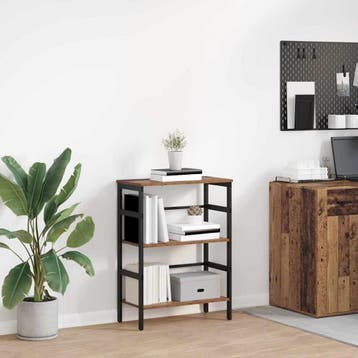 vidaXL Boekenplank 2-laags 40 x 29.5 x 115 cm Bewerkt hout, Verzenden, Nieuw