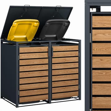 Afvalcontainer ombouw | Hout Grijs | Premium | OP=OP, Tuin en Terras, Folie, Ophalen of Verzenden, Aluminium, Kweekkas