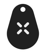 Black X NFC tags zwart set van 4 stuks