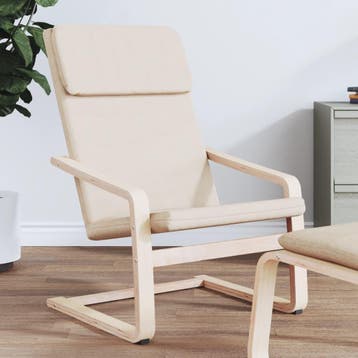 vidaXL Relaxstoel stof crèmekleurig, Verzenden, Nieuw