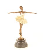 Figuur - Bronzeskulptur einer Ballerina – Elegante, Antiek en Kunst