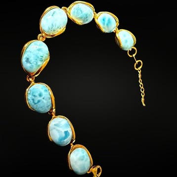 Luxe armband met larimar - schat van de Caraïben Sieraden-