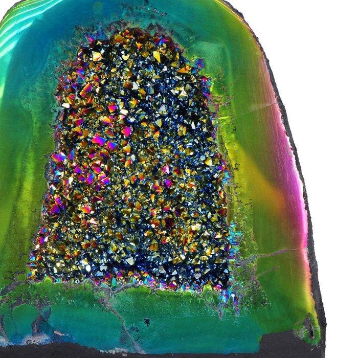 Regenboogkleur Amethist - Geode - 25x20x13 cm- 7.75 kg, Collections, Minéraux & Fossiles