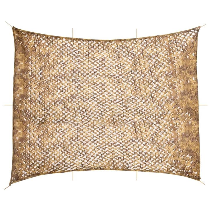 vidaXL Camouflagenet met opbergzak 618x512 cm zandkleurig, Sports & Fitness, Accessoires de sport de tir, Envoi