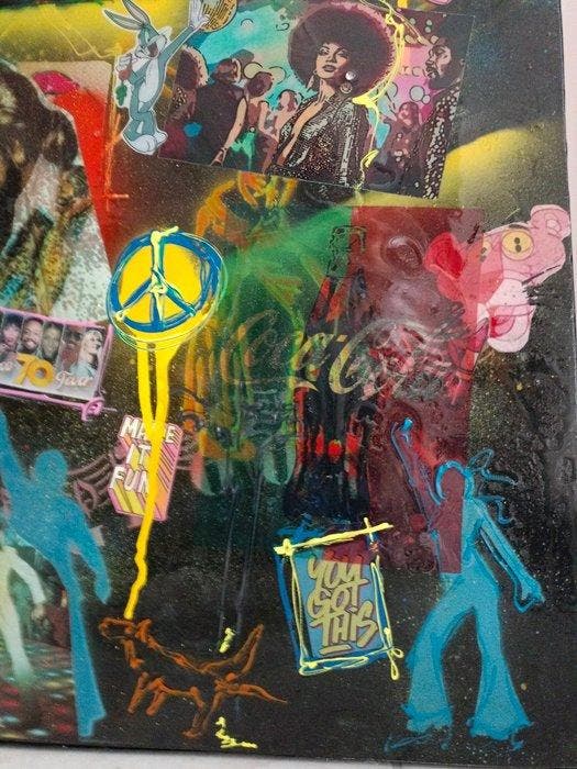 Gabriel Angelo Campanozzi - Disco Club 1976, Antiquités & Art, Art | Peinture | Moderne