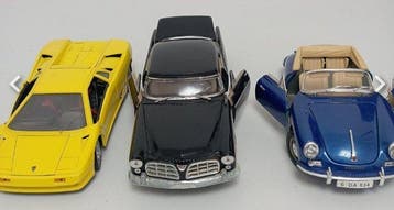 Bburago - Modelauto (9) - Lot de 9 voitures Burago: 3 pièces