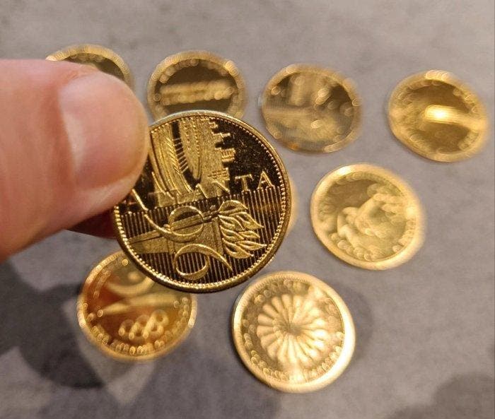 Olympische Spelen munten 22k goud - volledige collectie, Verzamelen, Overige Verzamelen