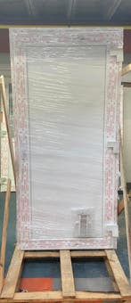 PVC Deur volledig paneel Premium b98xh215 cm wit L, Ophalen of Verzenden, Buitendeur