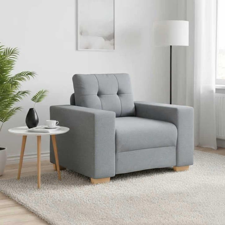 Fauteuil lichtgrijs | Tweede Kansje | OP = OP!, Maison & Meubles, Fauteuils, Envoi