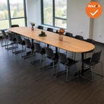 Ahrend vergadertafel - 515x100cm - Ovaal - bladkleur naar ke, Vergader- of Presentatieruimte, Ophalen of Verzenden, Gebruikt, Tafel