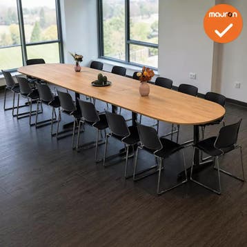 Ahrend vergadertafel - 515x100cm - Ovaal - bladkleur naar ke, Vergader- of Presentatieruimte, Ophalen of Verzenden, Gebruikt, Tafel