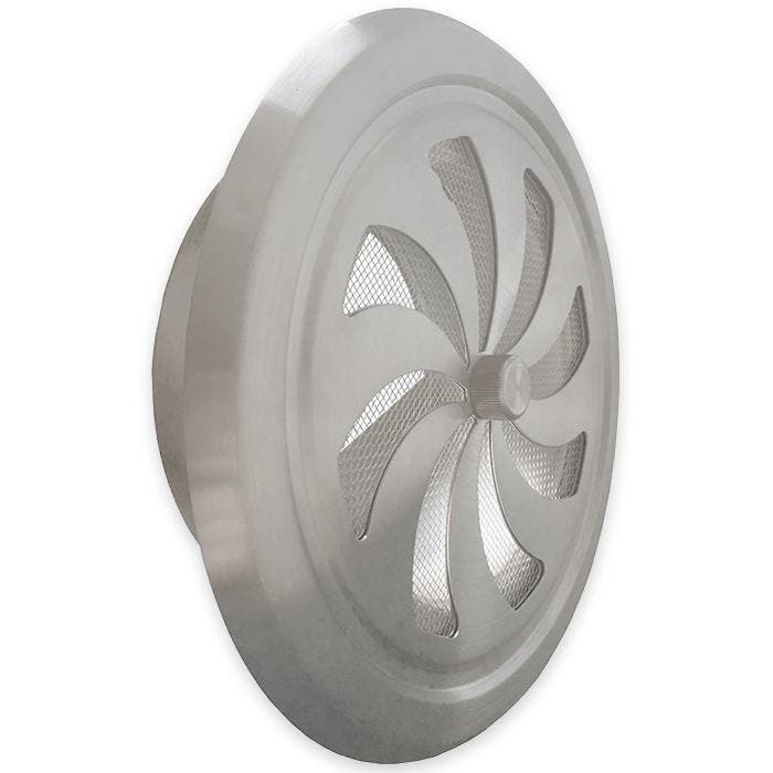 Afsluitbaar rooster/ventiel rond Ø125mm - Geborsteld RVS, Bricolage & Construction, Ventilation & Extraction, Envoi
