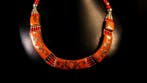 Collier berbère vintage - corail rouge Collier - Hauteur :