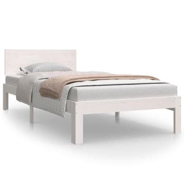 Bedframe 90x200cm wit - Ideaal basisframe voor de tienerk..., Huis en Inrichting, Gebruikt, 90 cm, Eenpersoons, Verzenden