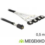 Delock 83392 kabel Mini SAS HD SFF-8643 > 4 x SATA 7-polig, Verzenden