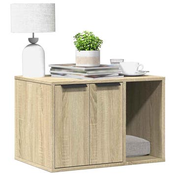 vidaXL Kattenbakkast 60x40x40 cm bewerkt hout sonoma, Verzenden