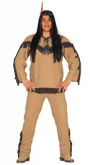 Indianen Kostuum Heren Hoofd 3 delig, Kleding | Heren, Verzenden, Nieuw