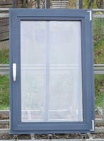 aluminium raam , chassis van 83 x 123  blauw, 75 tot 150 cm, Raamkozijn, Ophalen of Verzenden, Inclusief glas