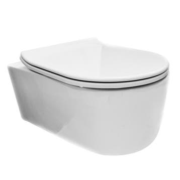 Sanifun Hangtoilet Romina 550 wit combi, Nieuw