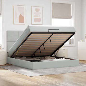 vidaXL Ottoman bed met matrassen 180x200cm fluweel, Verzenden