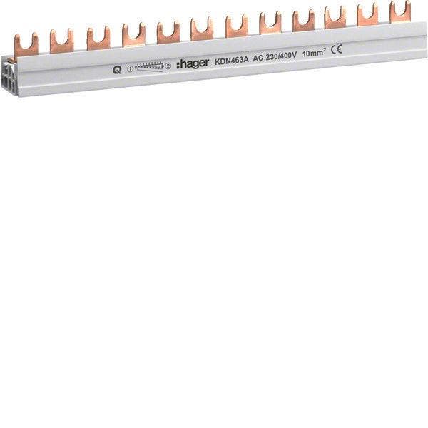Hager Quickbusbar Kamrail - KDN463A, Doe-het-zelf en Bouw, Elektriciteit en Kabels, Verzenden