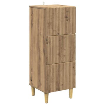 vidaXL Ladekast Artisanaal eiken 33 x 34,5 x 90 cm Bewerkt, Verzenden