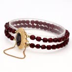 Armband - 14 karaat Geel goud - Granaat