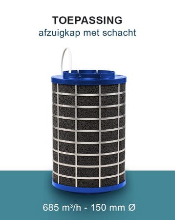 PuriVent SILO plasmafilter voor afzuigkap (schacht 180mm+), Verzenden