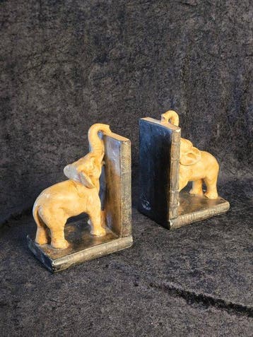 Midcentury Elephants - Boekensteunen (2) - Keramiek -