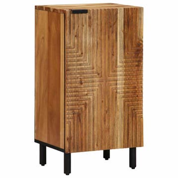 vidaXL Dressoir met plank Bruin 40 x 33,5 x 75 cm Massief, Verzenden, Nieuw