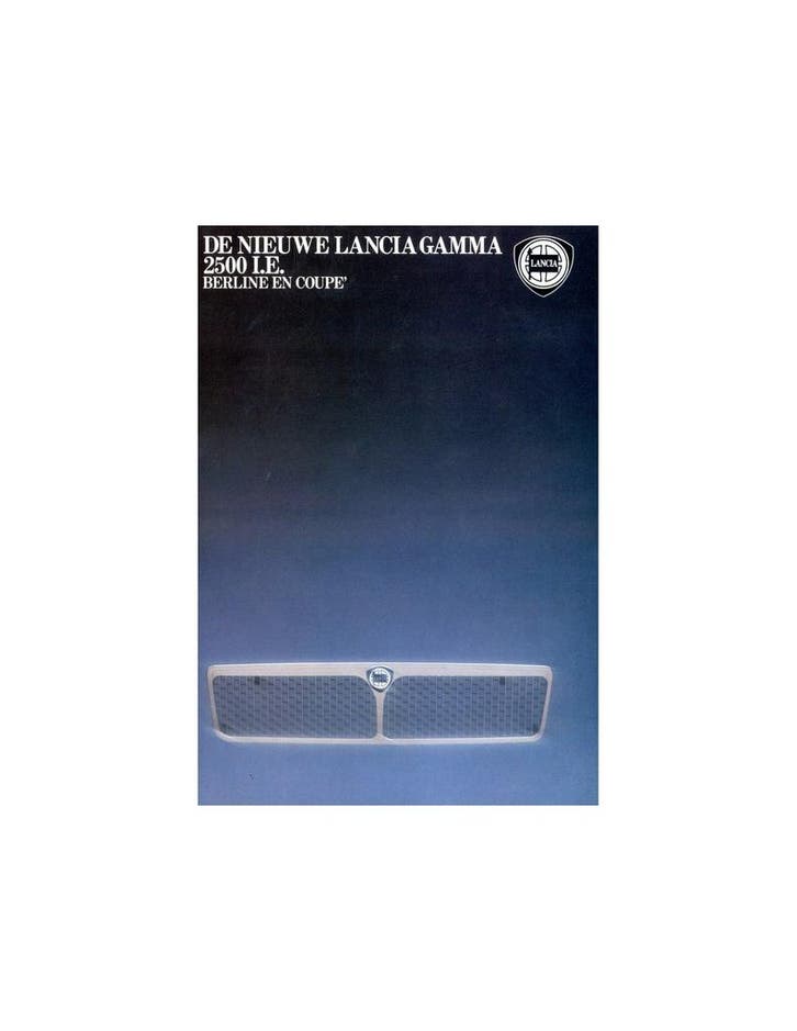 1981 LANCIA GAMMA BERLINA | COUPE BROCHURE NEDERLANDS, Livres, Autos | Brochures & Magazines, Enlèvement ou Envoi