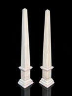 Sculpture, Grande Coppia di Obelischi - 67 cm - Marbre rose