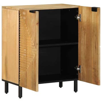 vidaXL Dressoir 60x33x75 cm massief mangohout bruin, Verzenden, Nieuw