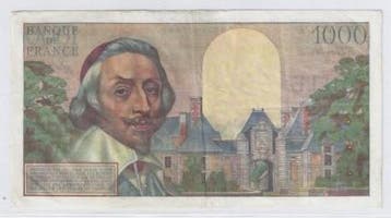 1 000 Francs France Fay 42/17 1000 Francs Richelieu 01/12..., Verzenden