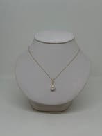 Collier - 18 carats Or jaune Perle - Diamant