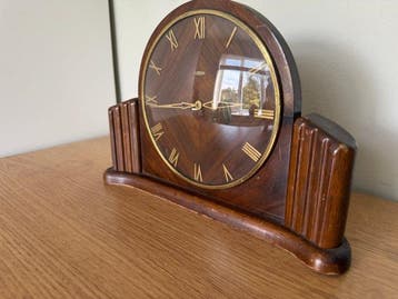 Pendule - hout,metaal - 1940-1950, Antiek en Kunst