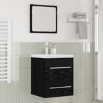 vidaXL Wastafel kabinet voor de badkamer Zwart 42 x 39 x 52, Verzenden, Nieuw