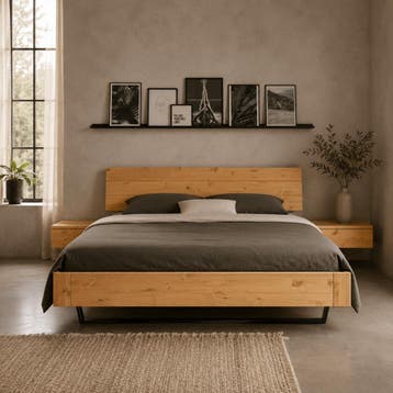 Van Schaik Montego Houten Bed - 200 x 200, Nieuw